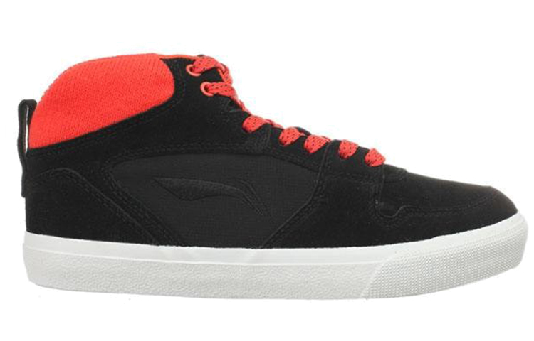 Order (W) Li-Ning Kenyamanan Bernapas Mid-Top 'Hitam Merah' ALMG046-4