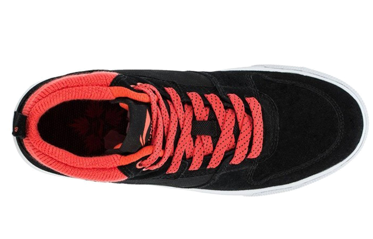 Lookbook (W) Li-Ning Kenyamanan Bernapas Mid-Top 'Hitam Merah' ALMG046-4