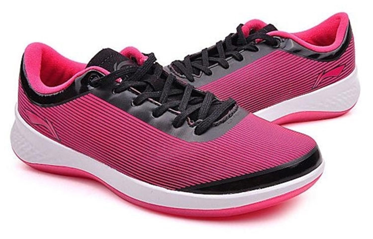 Lookbook (W) Li-Ning Sepatu Lari Nyaman Berpori 'Pink Black' ACGJ002-4