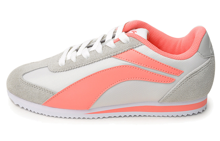 (Women) Li-Ning Comfort Breathable Running Shoes 'Grey White Orange' ALCH134-2