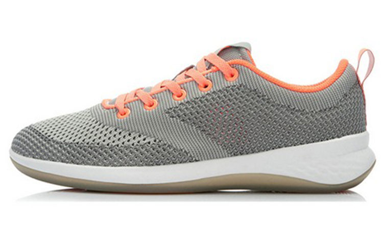 (Women) Li-Ning Comfort Breathable Running Sneaker 'Grey Orange' ACGJ028-3