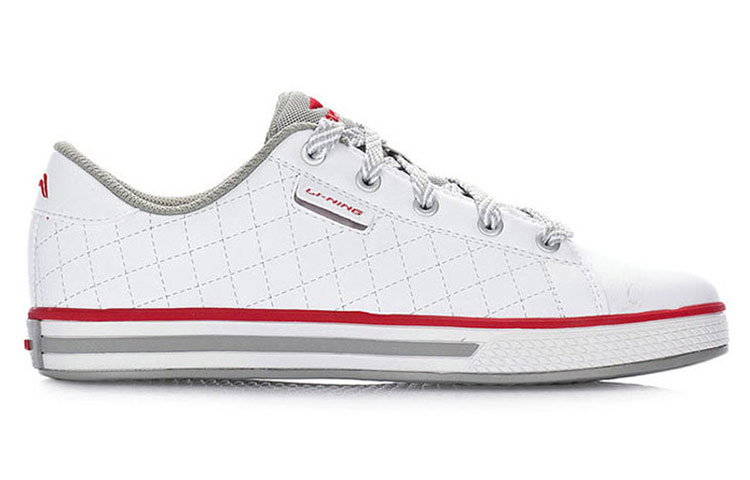 Order LiNing李寧 舒適透氣休閒板鞋 女款 白灰