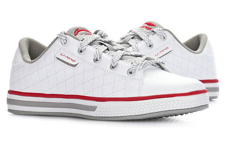 Lookbook LiNing李寧 舒適透氣休閒板鞋 女款 白灰