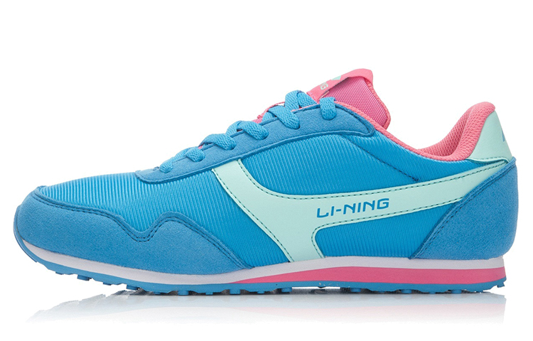 (Women) Li-Ning Comfort Casual Breathable Running Shoe 'Blue Pink' ALCK076-4