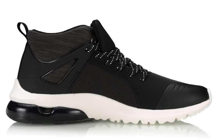 Order 李寧 舒適休閒 中幫 跑步鞋 女款 黑白