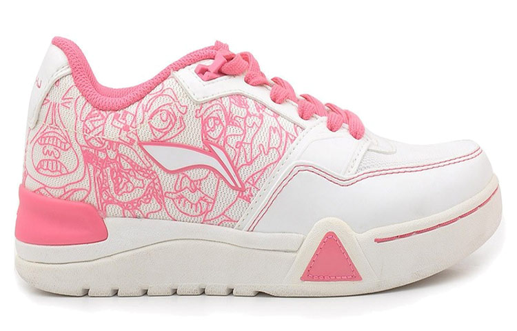 Order (W) 李宁舒适休闲滑板鞋‘粉白’ ALCF068-1