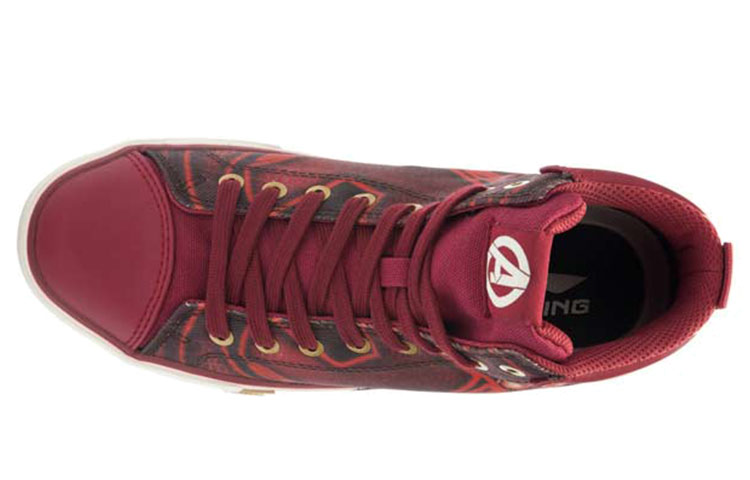 Order LiNing李寧 舒適透氣 高筒休閒板鞋 女款 紅