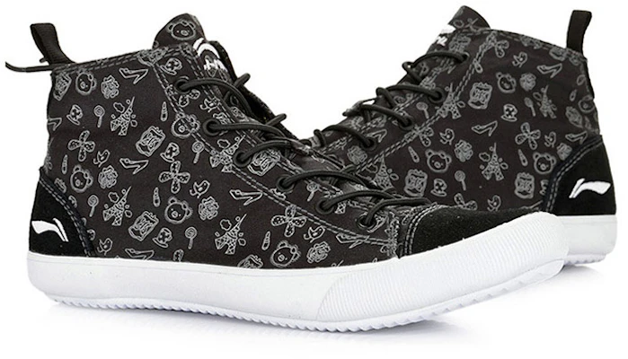 (W) Li-Ning Comfort High-Top Kasual 'Hitam Putih' ALKG006-2 Lookbook (W) Li-Ning Comfort High-Top Kasual 'Hitam Putih' ALKG006-2