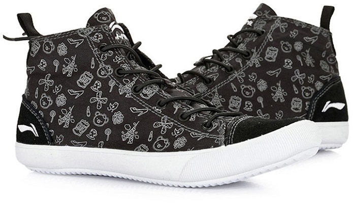 (Women) Li-Ning Comfort High-Top Casual 'Black White' ALKG006-2 Lookbook (Women) Li-Ning Comfort High-Top Casual 'Black White' ALKG006-2