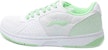 (W) Kasual Rendah Li-Ning 'Putih Hijau Cerah' Sneakers Lace Muka lembut. ALCG062-2