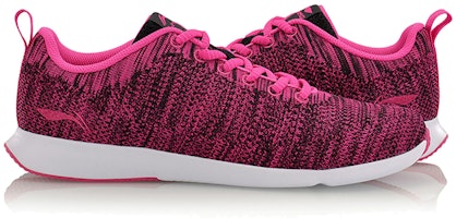 李寧 舒適透氣耐磨 低幫休閒跑步鞋 女款 螢光莓紅 Lookbook 李寧 舒適透氣耐磨 低幫休閒跑步鞋 女款 螢光莓紅