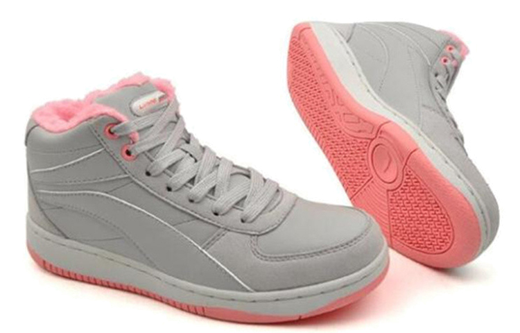 Shop (W) Li-Ning Comfort Mid-Top ''Grijs Roze'' ALCH166-2