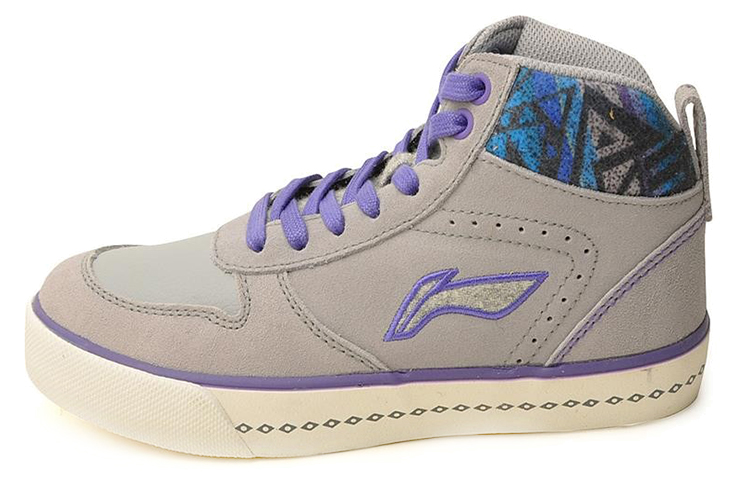 (Women) Li-Ning Comfort Mid-Top 'Grey Purple' ALAH082-1