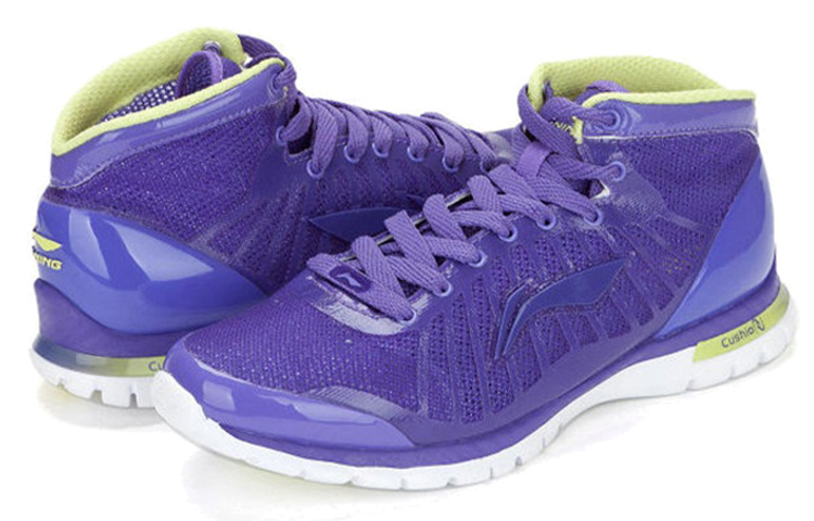 Lookbook (W) Li-Ning Sepatu Lari Mid-Top Nyaman 'Ungu-Putih' AFWG008-3
