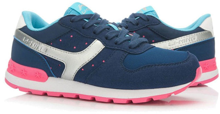 (Women) Li-Ning Comfort Running Sneakers 'Navy Blue' ALCK084-1 Lookbook (Women) Li-Ning Comfort Running Sneakers 'Navy Blue' ALCK084-1