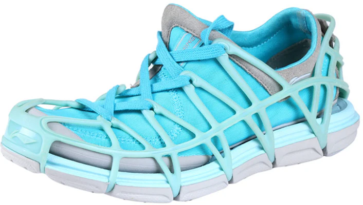 (W) Li-Ning Comfortabele Ademende Hardloopschoenen ''Blauw Grijs'' ACGF002-4 Lookbook (W) Li-Ning Comfortabele Ademende Hardloopschoenen ''Blauw Grijs'' ACGF002-4
