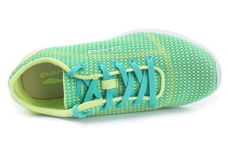 Lookbook (W) Li-Ning Zapatillas Verdes Cómodas, Transpirables y Resistentes para Correr. ARJK004-2
