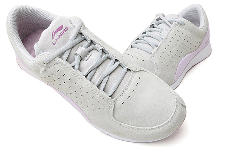 Lookbook (W) Li-Ning Comfortabele Ademend Slijtvast Casual Hardloopschoenen ''Grijs'' ACEG010-2