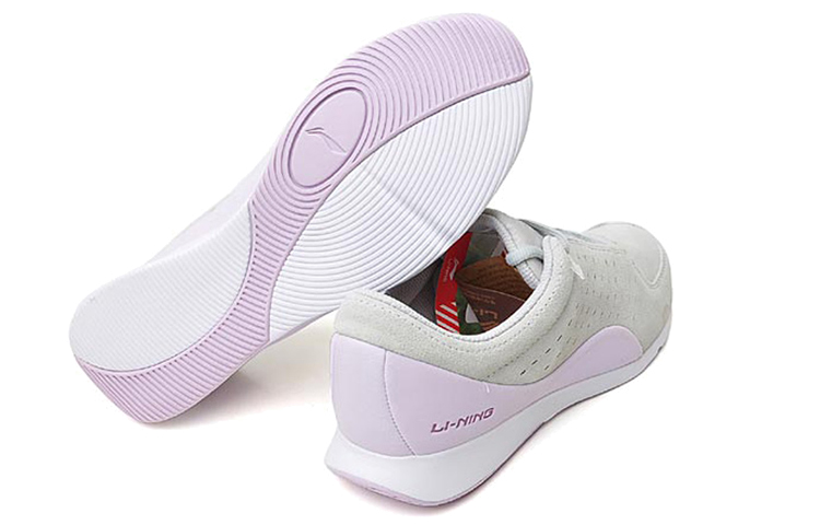 Shop (W) 李寧 快適通気 耐摩耗 カジュアル ランニングシューズ (グレー) ACEG010-2