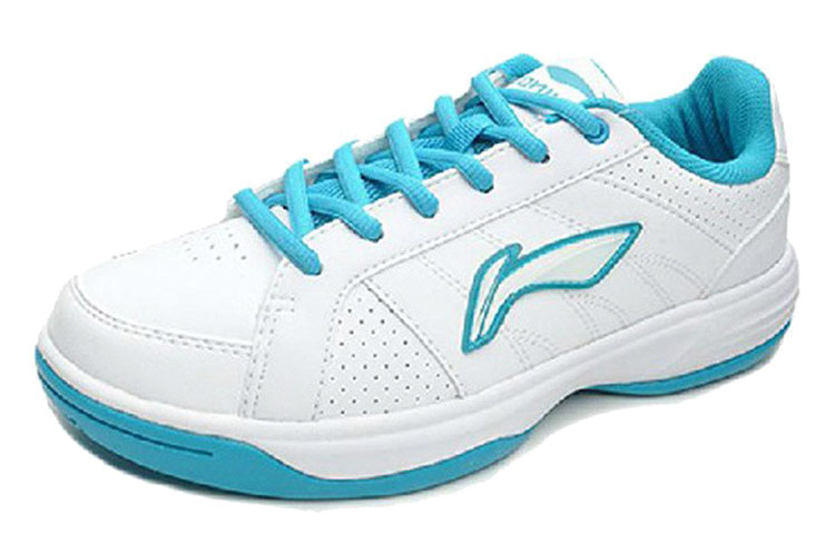 Lookbook (W) 李寧 快適ローカットカジュアルシューズ 白/青 ATTG018-1