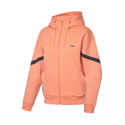 (Women) Li-Ning Contrast Panel Hoodie Jacket Desert Pink AWDQ052-3