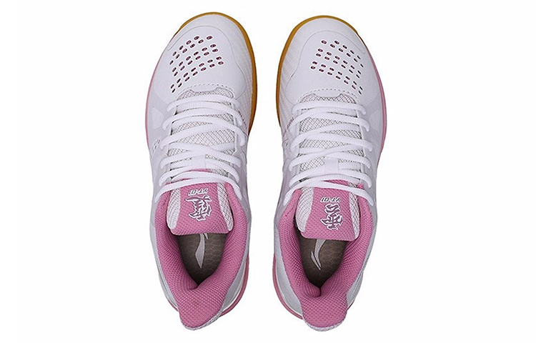 Lookbook LiNing李寧 酷鯊 透氣緩震羽毛球鞋 女款 粉白