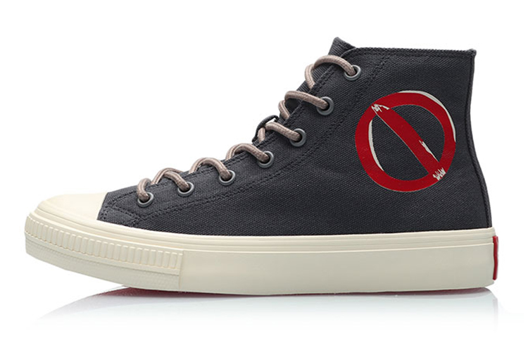 (Women) Li-Ning Counterflow 'Retro High-Top Black Canvas' AGCP338-2