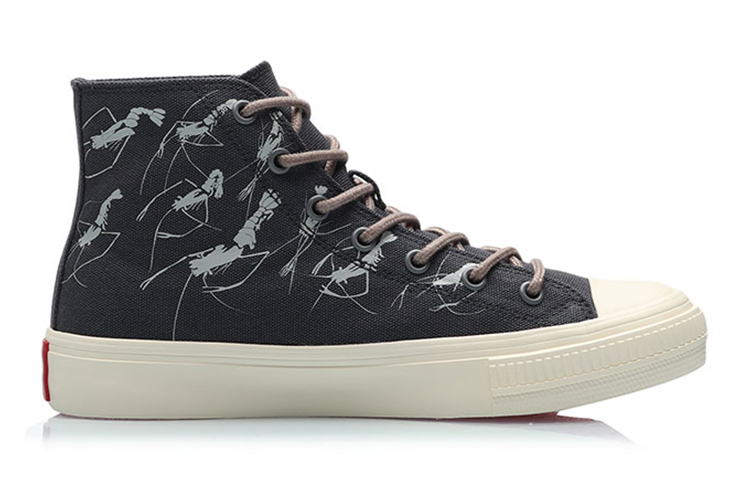 Order (Women) Li-Ning Counterflow 'Retro High-Top Black Canvas' AGCP338-2