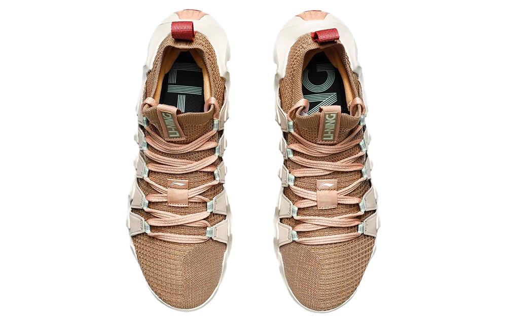 Lookbook (W) Li-Ning Crazy Run Flex 'Beige Marrón Claro' ARKR008-3