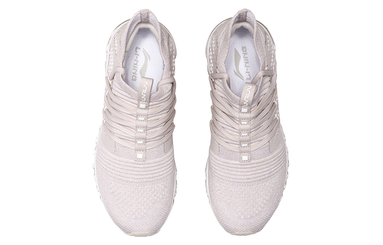 Shop (Women) Li-Ning Cushion Running Shoes 'Grey White' ARHP152-4