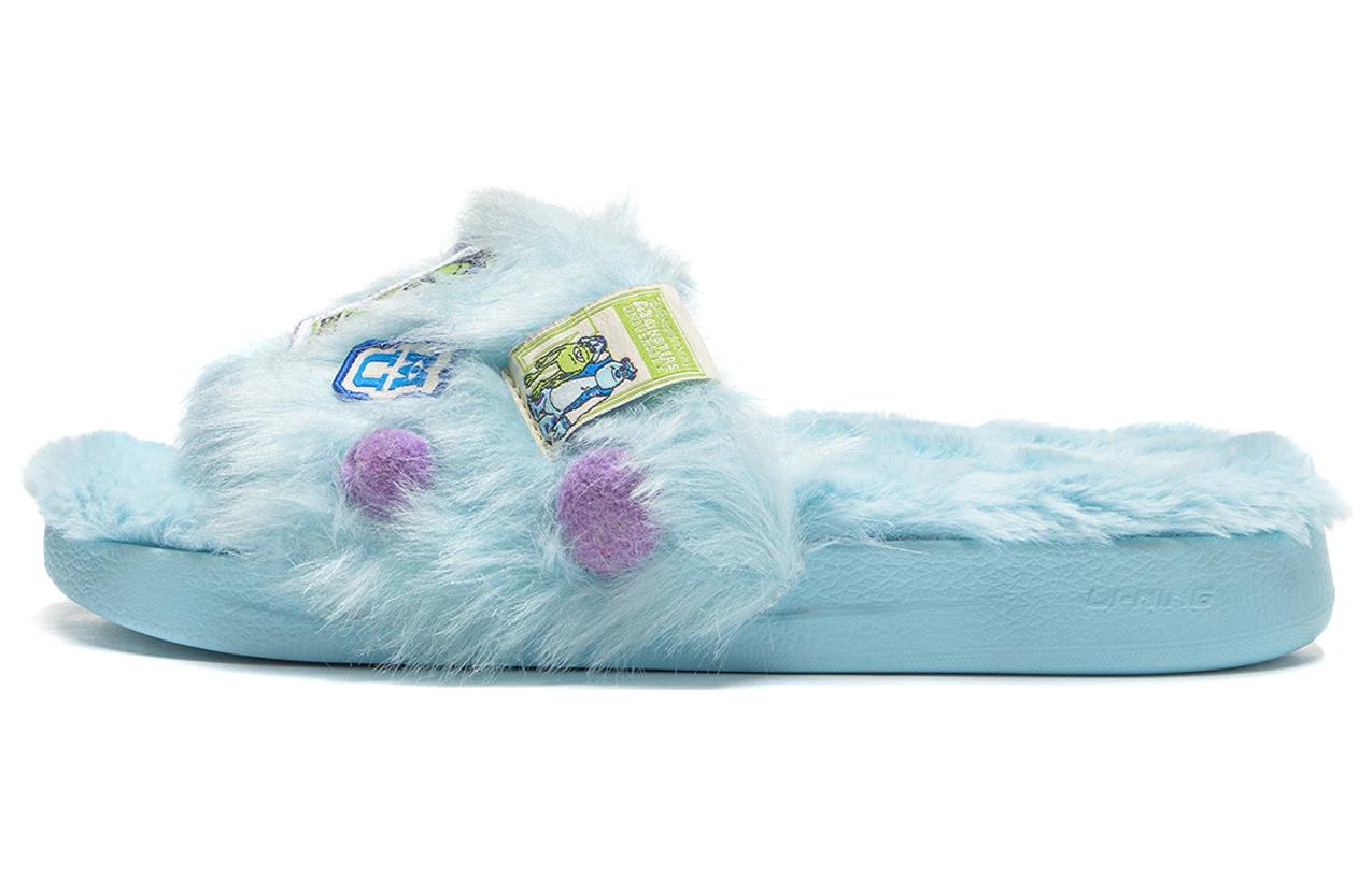 (Women) Li-Ning Disney's Monsters University x Li-Ning Ln Slipper SE 'Blue Fuzzy Comfort' AGAT024-1