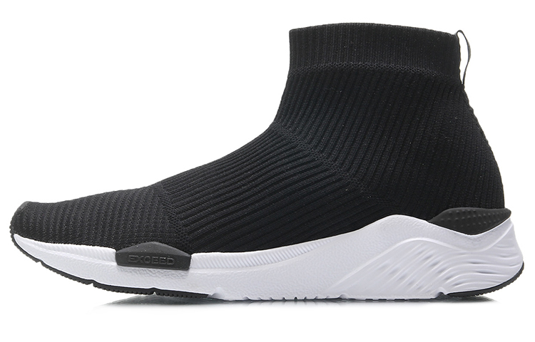 (Women) Li-Ning Evolution Mid-Top Running Shoes 'Black White' AGLM176-1