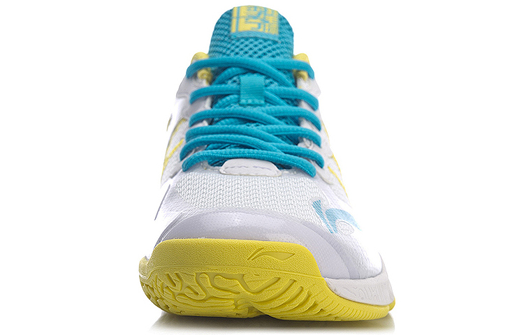 Lookbook LiNing李寧 鶚鷹4 透氣耐磨羽球鞋 女款 白黃