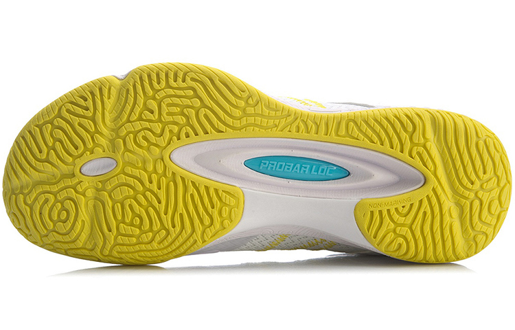 Shop LiNing李寧 鶚鷹4 透氣耐磨羽球鞋 女款 白黃