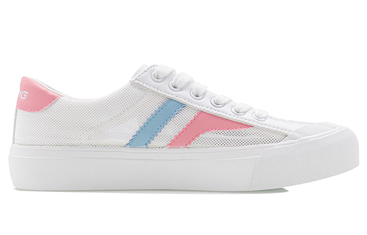 Order (W) Li-Ning Mode Lage Sneakers ''Wit Roze Blauw'' AGCQ436--1