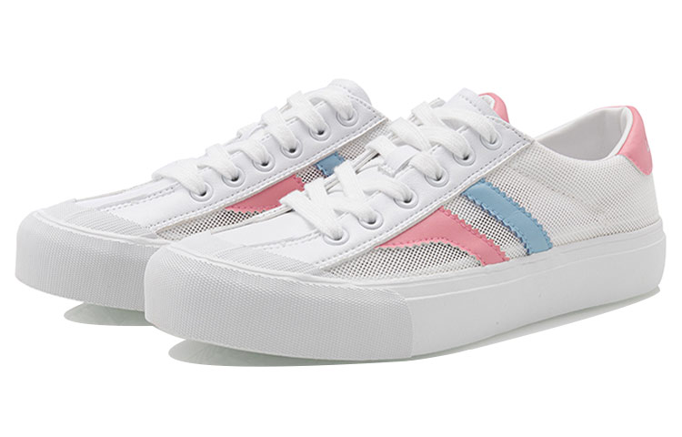 Lookbook (W) Li-Ning Mode Lage Sneakers ''Wit Roze Blauw'' AGCQ436--1