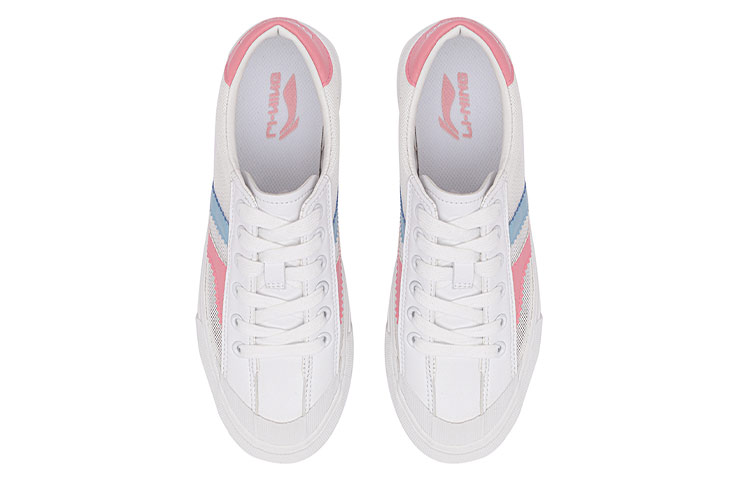 Shop (W) Li-Ning Mode Lage Sneakers ''Wit Roze Blauw'' AGCQ436--1