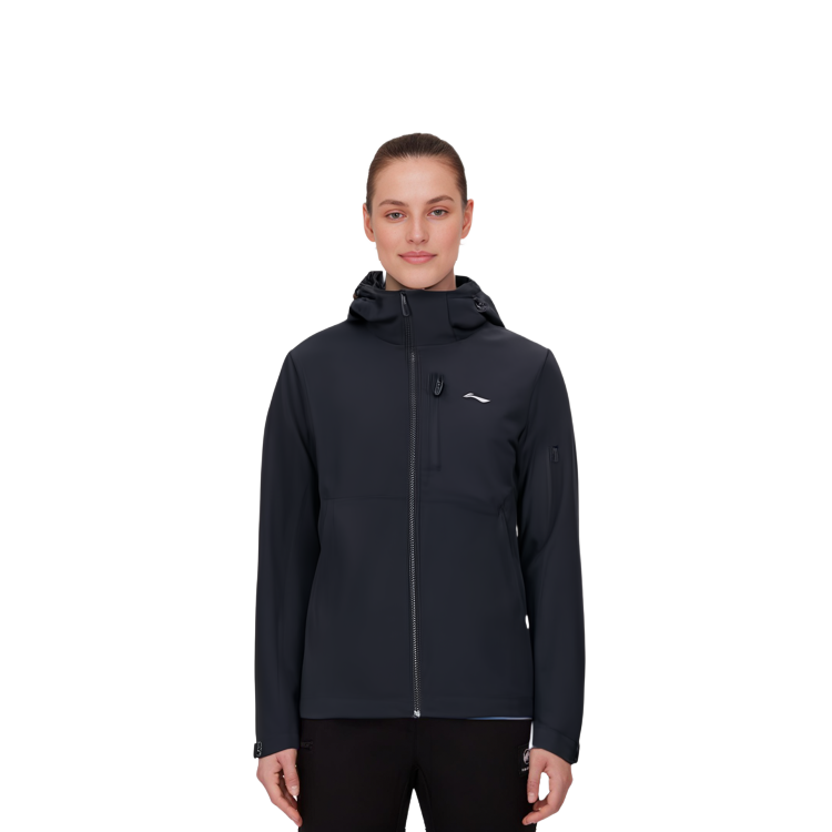 Details for (W) 李寧健身系列黑色3合1連帽運動外套 AWBT014-5