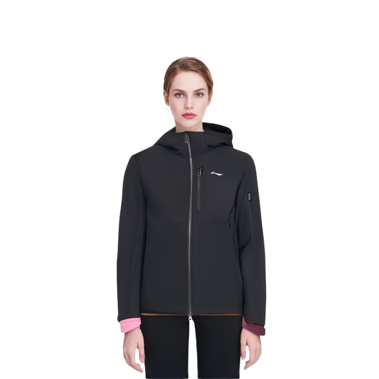 Sizing (W) 李寧健身系列黑色3合1連帽運動外套 AWBT014-5