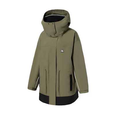 (Women) Li-Ning Fitness Series Colorblock Letter Print Hooded Jacket - Green AEMR002-3