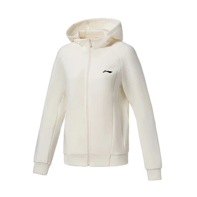 (Women) Li-Ning Fitness Series Logo Print Hoodie Jacket - Off-White AWDS030-8