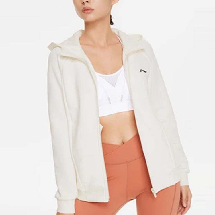 (Women) Li-Ning Fitness Series Logo Print Hoodie Jacket - Off-White AWDS030-8 圖 6