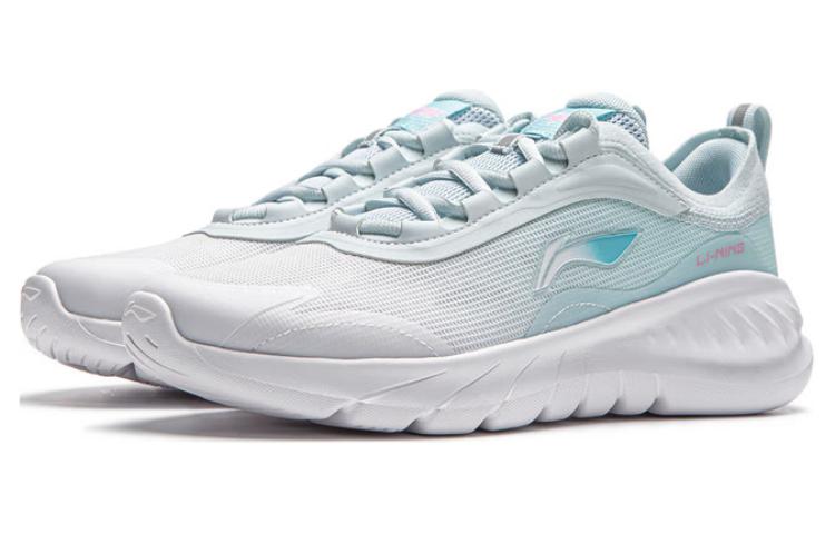 Lookbook LiNing李寧 易適FLEX 柔軟回彈 減震耐磨 清爽透氣 低幫 跑步鞋 女款 白藍