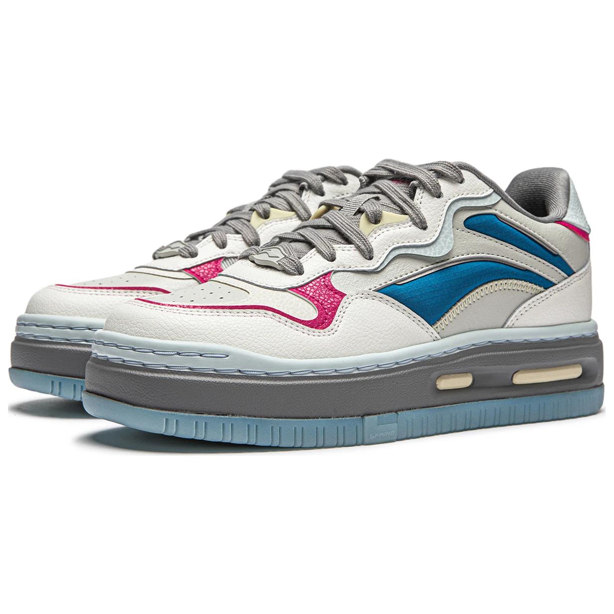 Lookbook LiNing李寧 Future C1 減震耐磨 低筒 生活休閒鞋 女款 白灰粉