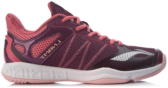 李宁 鹘鹰4 透氣耐磨羽毛球鞋 女款 紅紫 Order 李宁 鹘鹰4 透氣耐磨羽毛球鞋 女款 紅紫