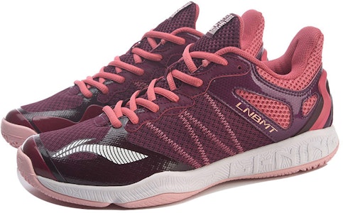 李宁 鹘鹰4 透氣耐磨羽毛球鞋 女款 紅紫 Lookbook 李宁 鹘鹰4 透氣耐磨羽毛球鞋 女款 紅紫