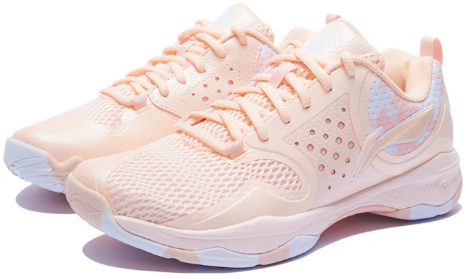 LiNing李寧 戰戟 TD 減震回彈 低筒 羽毛球鞋 女款 螢光橘粉 Lookbook LiNing李寧 戰戟 TD 減震回彈 低筒 羽毛球鞋 女款 螢光橘粉