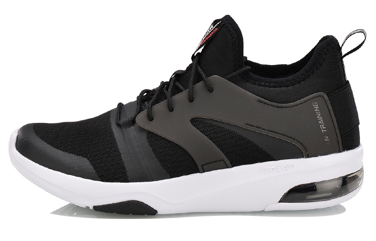 (Women) Li-Ning Half Palm Air Cushion Running Shoe 'Black White' AFHN006-1