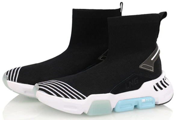(W) Li-Ning High-Top 'Hitam Putih' LLAN066-2 Lookbook (W) Li-Ning High-Top 'Hitam Putih' LLAN066-2