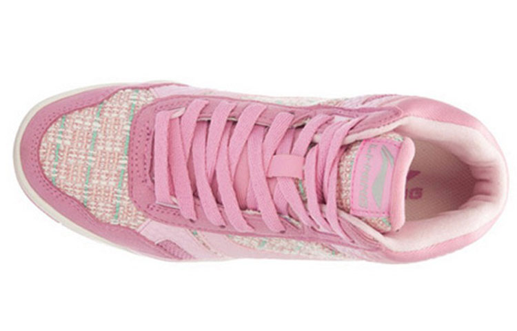 Shop (Women) Li-Ning High-Top Casual 'Pink' ALCK112-3